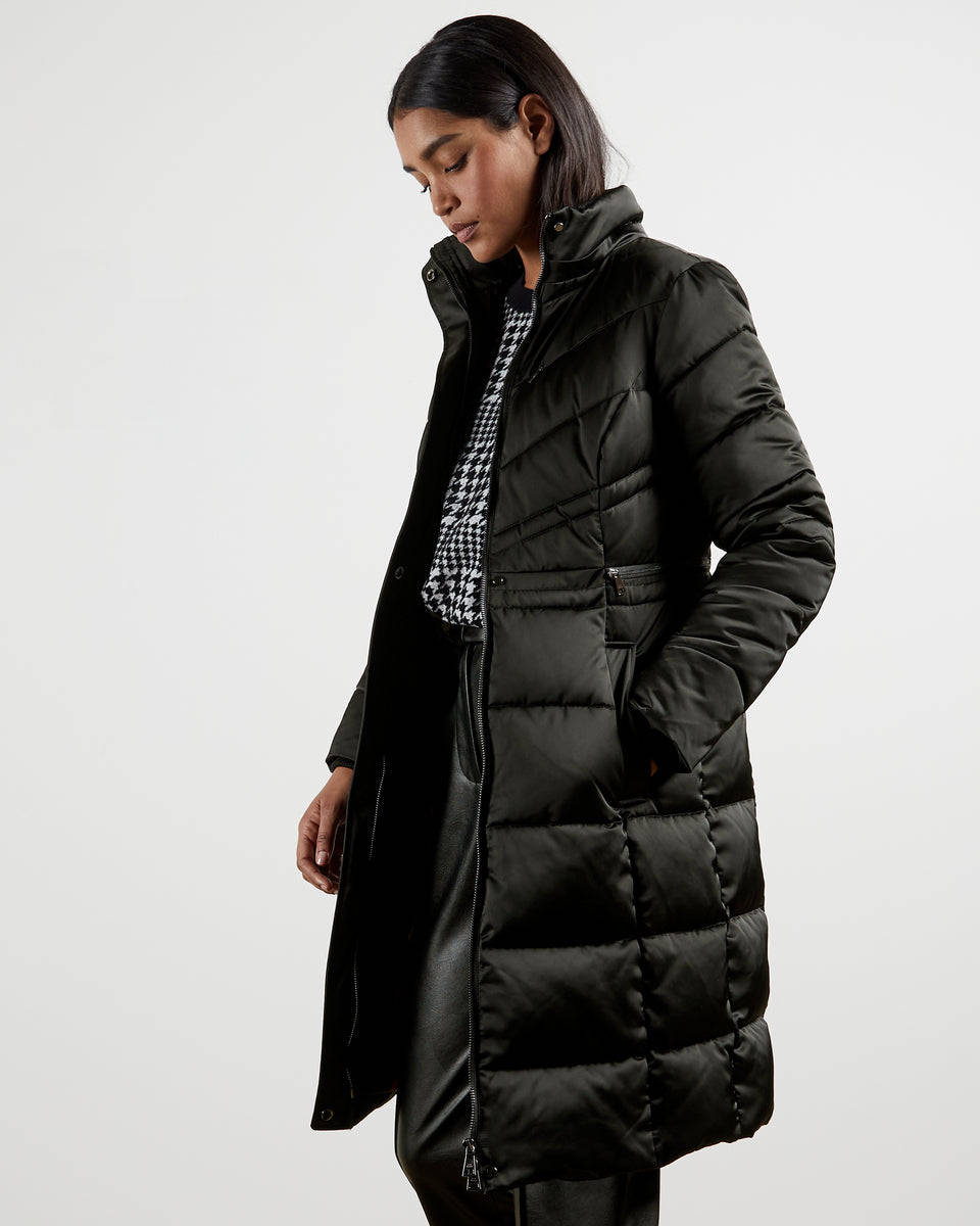 Ted baker black puffer coat on sale