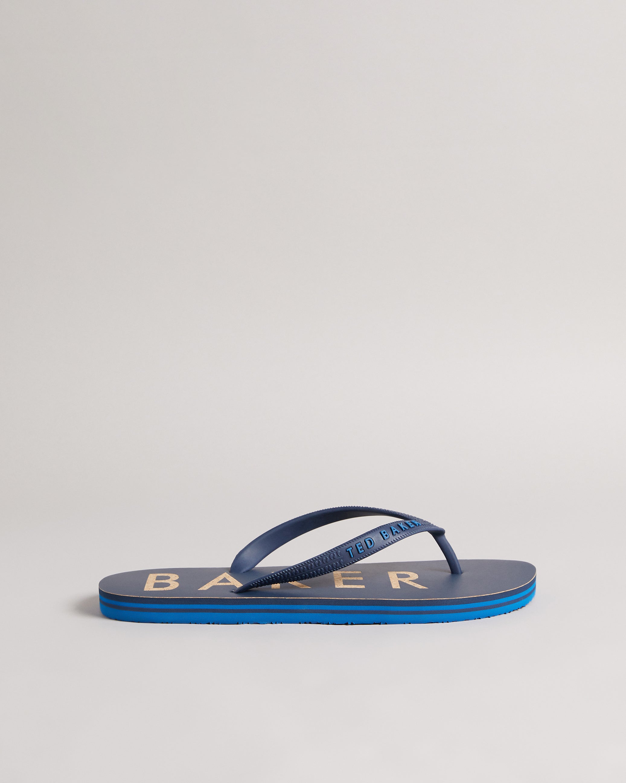 Navy ted baker flip flops on sale